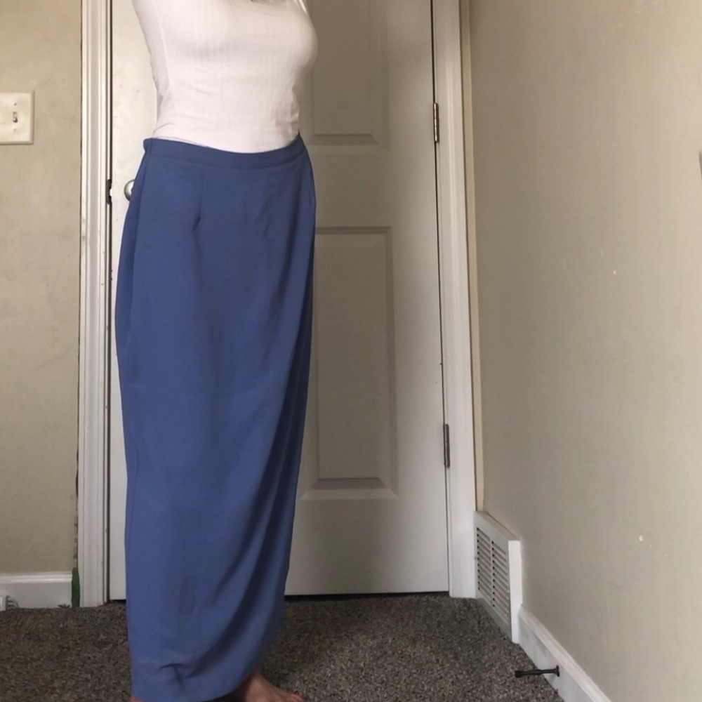 Long blue skirt